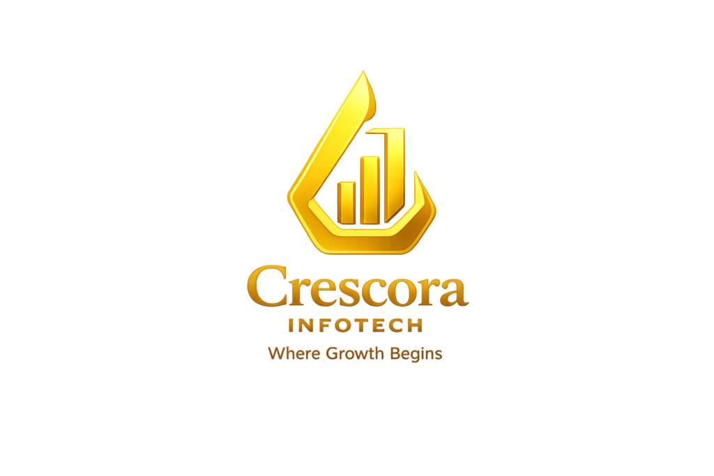 golden growth emblem and text logo