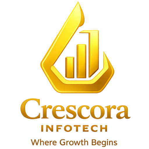 golden growth emblem and text logo